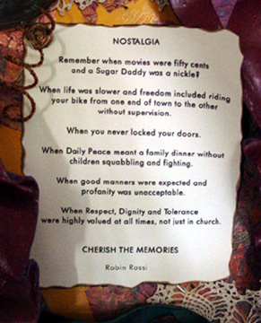 Rossi Nostalgia poem
